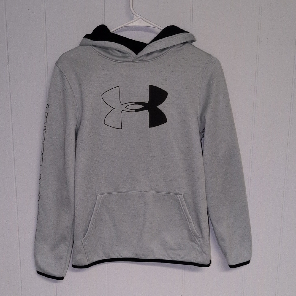 Under Armour Kids Gray Hoodie with Black Logo